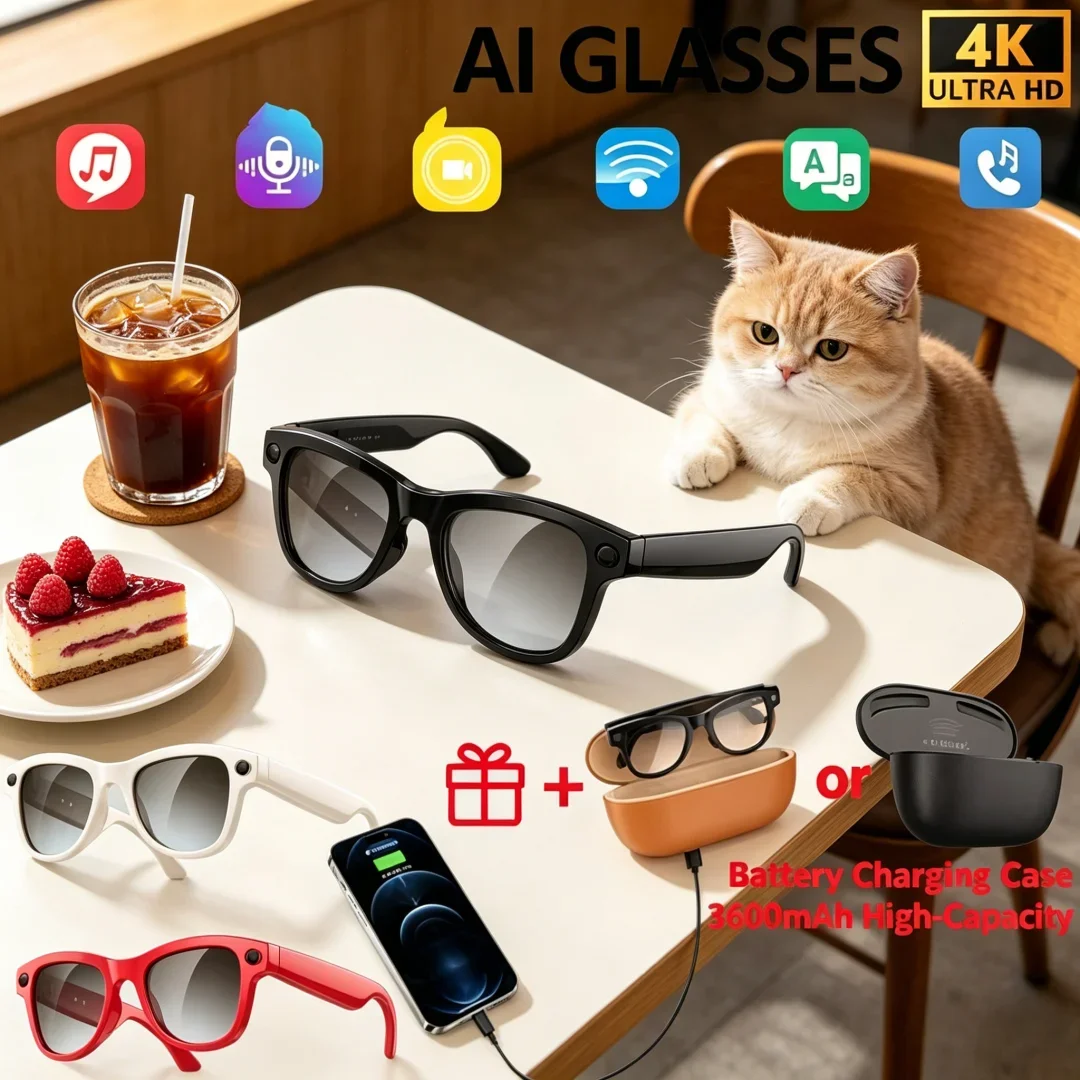 Luxuriant 2026 Luminescent 4K HD AI Smart Glasses With Ultra-Clarity Camera Wireless Bluetooth Call Intelligent Voice
Luxuriant 2026 Luminescent 4K HD AI Smart Glasses With Ultra-Clarity Camera Wireless Bluetooth Call Intelligent Voice