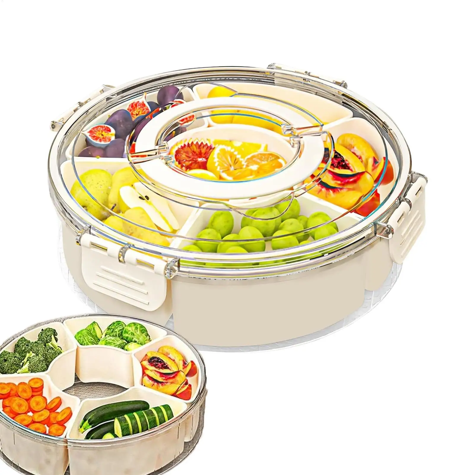 Snack Containers With Lids 6-Compartment Tray With Lid & Handle Reusable Airtight Meal Prep Tray For Candy Veggie Charcuterie
Snack Containers With Lids 6-Compartment Tray With Lid & Handle Reusable Airtight Meal Prep Tray For Candy Veggie Charcuterie