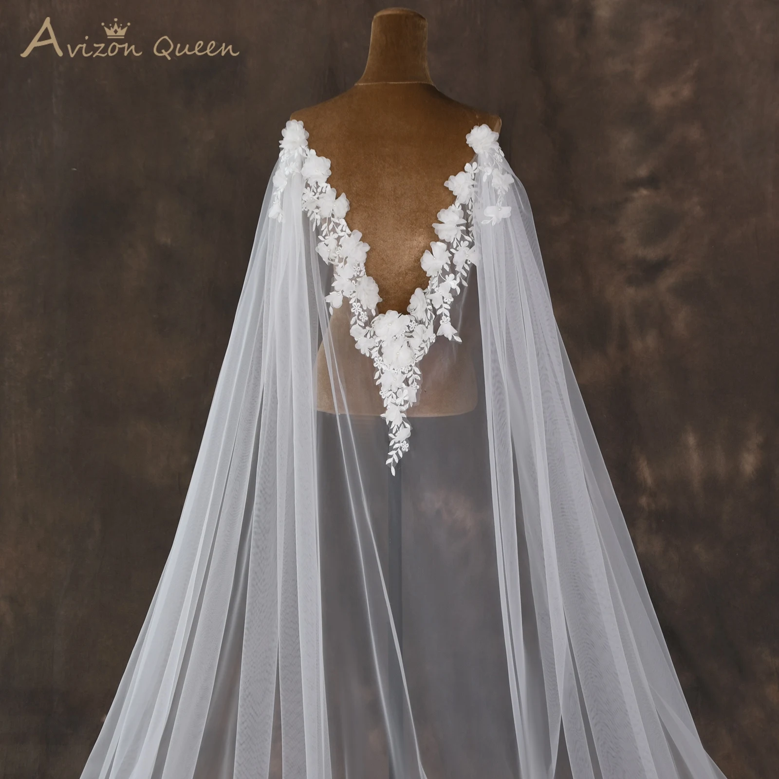 Elegant Bridal Hand Sewn Flower Shawl Cathedral Wedding Cape 3M Long Soft Tulle Cape Women's Wedding Accessories MG56
Elegant Bridal Hand Sewn Flower Shawl Cathedral Wedding Cape 3M Long Soft Tulle Cape Women's Wedding Accessories MG56