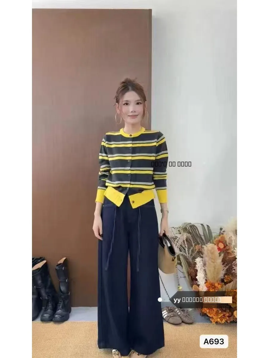 Faionable Color Blo Striped Knitted Open Cardigan Women's Autumn Wear New Sle Versatile Soft Stripe Knitwear Top
Faionable Color Blo Striped Knitted Open Cardigan Women's Autumn Wear New Sle Versatile Soft Stripe Knitwear Top