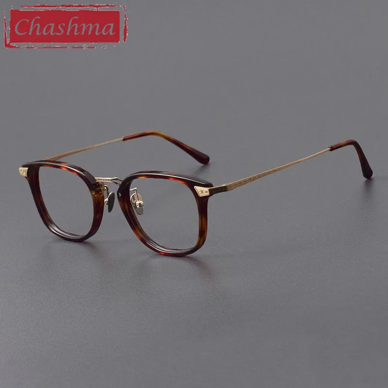 Chashma Prescription Glasses Women Optical Elegant Gentlemen Fashion Spectacles Pure Titanium with Acetate Men Eyeglasses Frames
Chashma Prescription Glasses Women Optical Elegant Gentlemen Fashion Spectacles Pure Titanium with Acetate Men Eyeglasses Frames