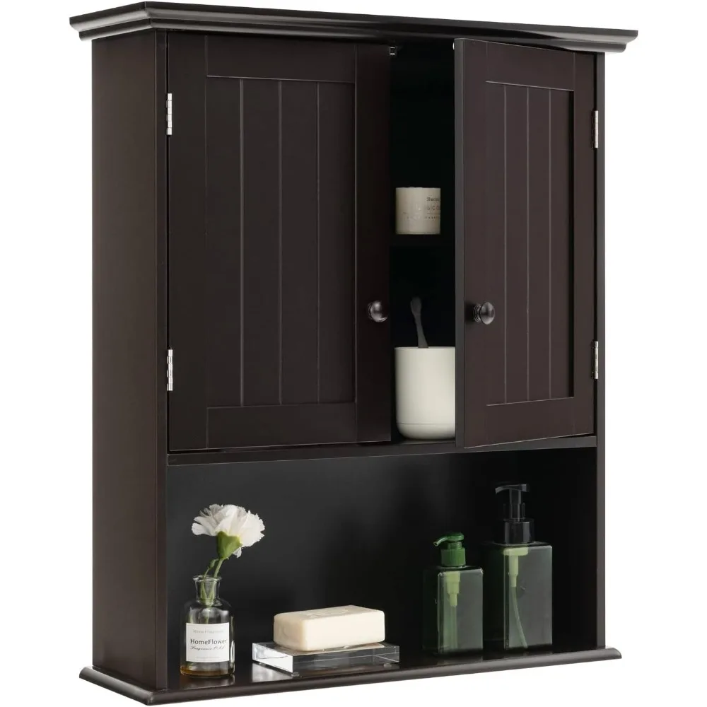 Wall Mount Bathroom Cabinet Wooden Medicine Cabinet Storage Organizer with 2-Doors and 1-Shelf Cottage Collection Wall
Wall Mount Bathroom Cabinet Wooden Medicine Cabinet Storage Organizer with 2-Doors and 1-Shelf Cottage Collection Wall