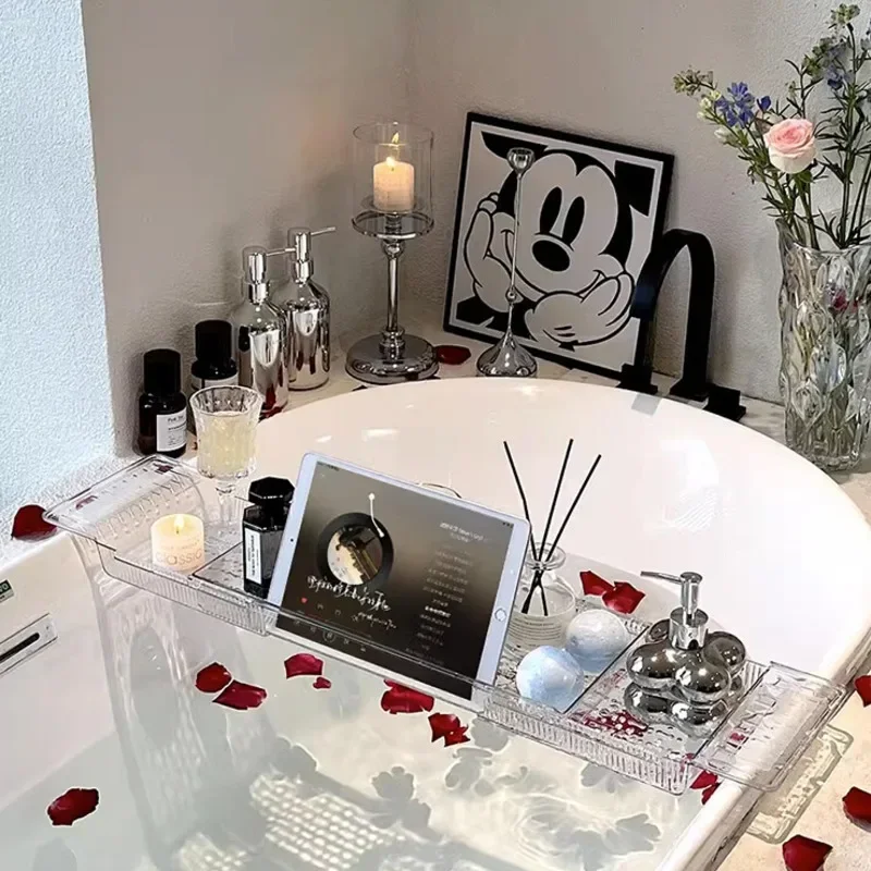 Light Luxury Acrylic Bathtub Organizer Retractable Tray Quick Draining Rack Stable Non-Slip Storage High-End Bath Accessory
Light Luxury Acrylic Bathtub Organizer Retractable Tray Quick Draining Rack Stable Non-Slip Storage High-End Bath Accessory