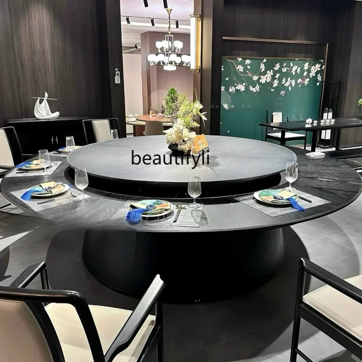 ss K178 ss25 Hotel electric dining table large round table new Chinese solid wood club, dining table marble automatic turntable
ss K178 ss25 Hotel electric dining table large round table new Chinese solid wood club, dining table marble automatic turntable