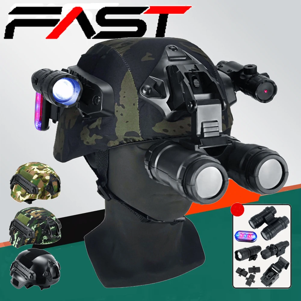 Airsoft Tactical Children's Helmet Set With Four-eye Night Vision Model Flashlights Infrared Laser Sight for Paintball Shooting
Airsoft Tactical Children's Helmet Set With Four-eye Night Vision Model Flashlights Infrared Laser Sight for Paintball Shooting