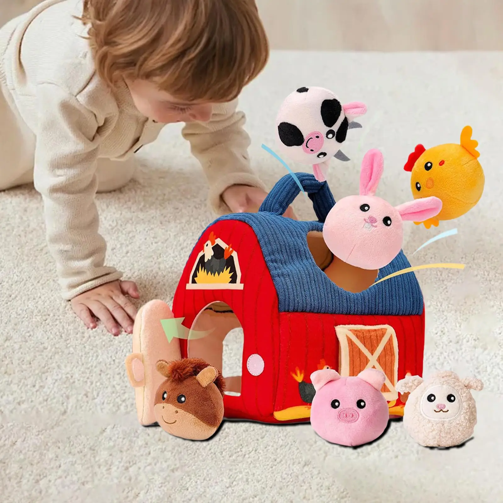 Farm Animals Toys Big Barn Toy Pretend Play Soft Educational Learning Toys for 0-6 6-12 Months Preschool Baby Girls Boys Kids
Farm Animals Toys Big Barn Toy Pretend Play Soft Educational Learning Toys for 0-6 6-12 Months Preschool Baby Girls Boys Kids