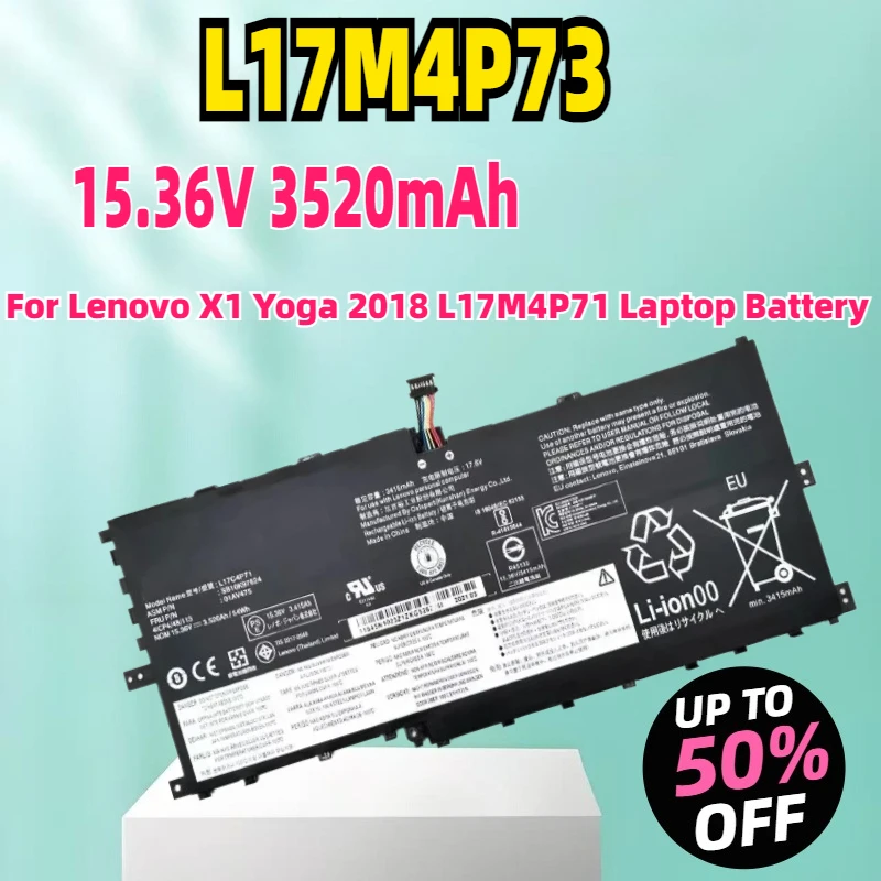 Новая оптовая продажа сменный аккумулятор для ноутбука L17M4P73 L17C4P71 01AV475 01AV474 для Lenovo X1 Yoga 2018 L17M4P71, аккумулятор для ноутбука
Новая оптовая продажа сменный аккумулятор для ноутбука L17M4P73 L17C4P71 01AV475 01AV474 для Lenovo X1 Yoga 2018 L17M4P71, аккумулятор для ноутбука