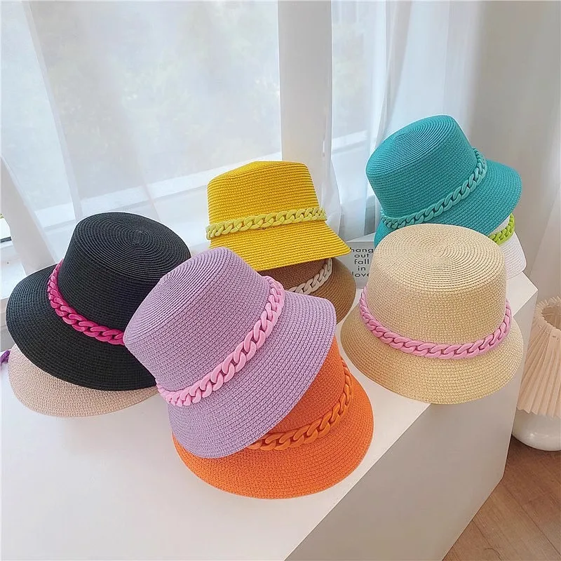 Summer 2025 straw hat acrylic chain small brim adjustable women's sun hat outdoor beach hat hats for woman
Summer 2025 straw hat acrylic chain small brim adjustable women's sun hat outdoor beach hat hats for woman