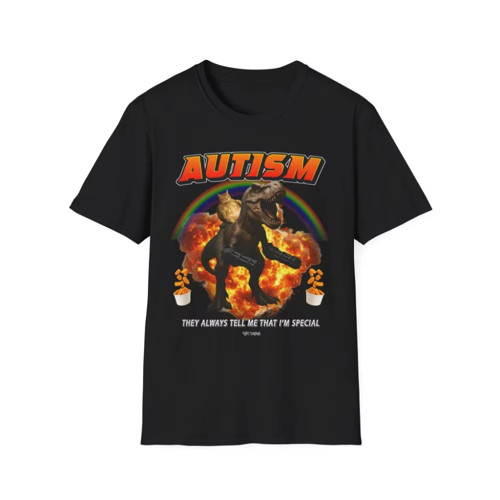 2026 Funny Autism T-Shirt T-Rex Cat Meme Neurodiversity Pride Clothing Graphic Short Sleeve Shirt Unisex Men Women All-Season
2026 Funny Autism T-Shirt T-Rex Cat Meme Neurodiversity Pride Clothing Graphic Short Sleeve Shirt Unisex Men Women All-Season