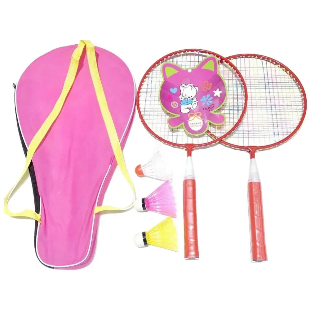 Розовые, синие детские ракетки для бадминтона с 3 мячами, противоскользящие детские тренировочные ракетки, спортивные принадлежности, двойные ракетки из железного сплава 
Розовые, синие детские ракетки для бадминтона с 3 мячами, противоскользящие детские тренировочные ракетки, спортивные принадлежности, двойные ракетки из железного сплава