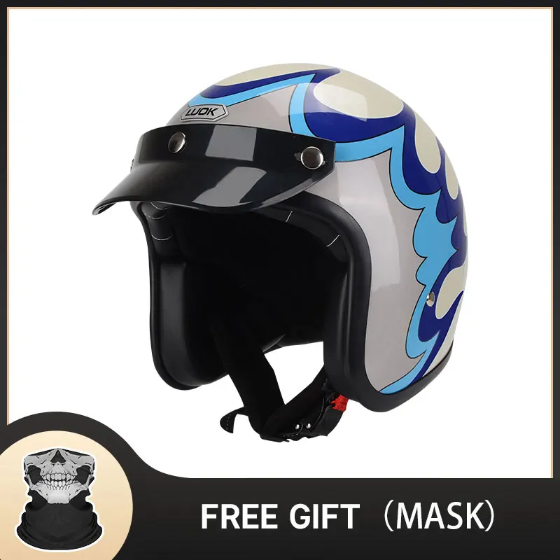 New Motorcycle Open Face Helmet Retro Vintage Cruiser Chopper Scooter Cafe Racer Moto Helmet 3/4 Half Face Helmet DOT
New Motorcycle Open Face Helmet Retro Vintage Cruiser Chopper Scooter Cafe Racer Moto Helmet 3/4 Half Face Helmet DOT