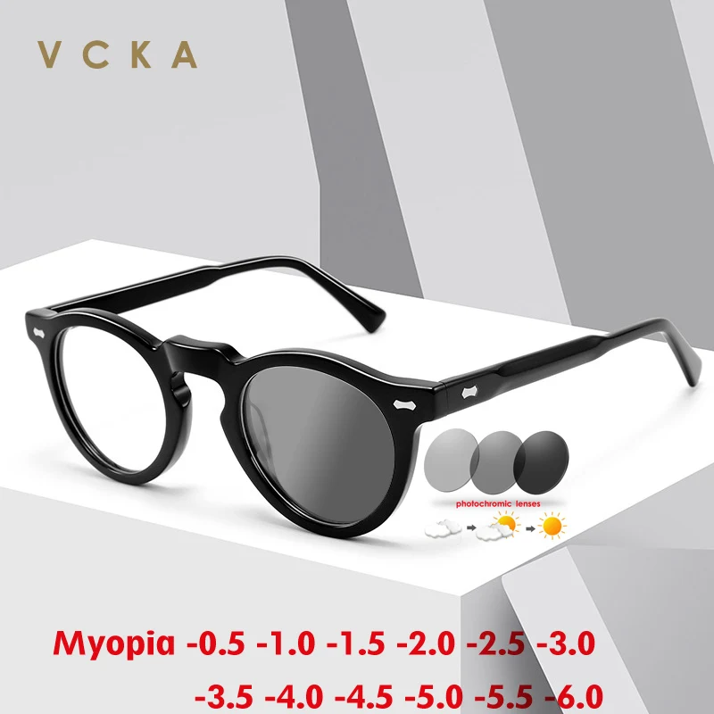 VCKA винтажные ацетатные очки для фотохромизма для близорукости, оправа для очков, новинка 2025, роскошные мужские и женские оптические очки по рецепту от -0,50 до -10,0
VCKA винтажные ацетатные очки для фотохромизма для близорукости, оправа для очков, новинка 2025, роскошные мужские и женские оптические очки по рецепту от -0,50 до -10,0