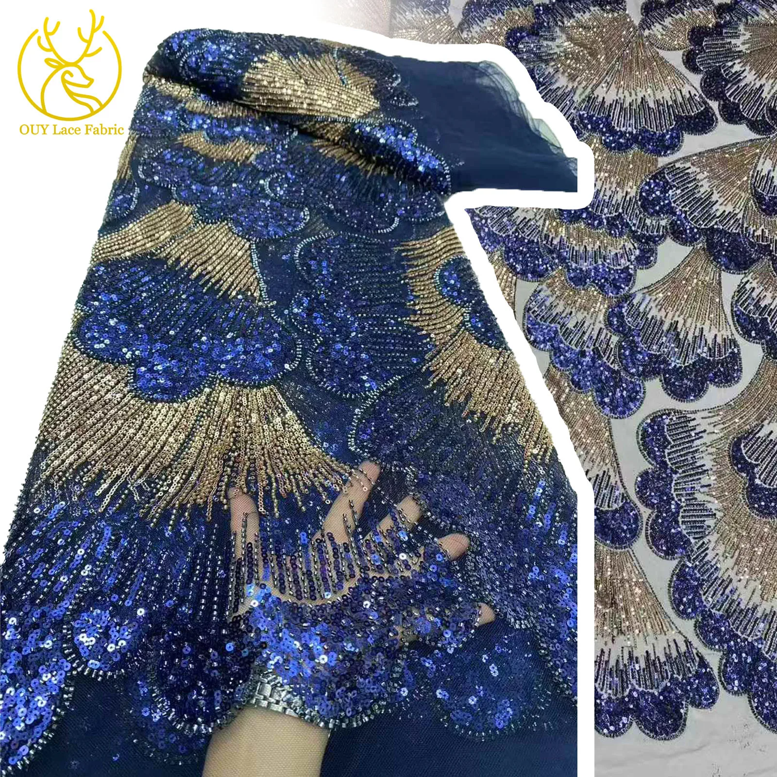 Fine African Handmade Beaded Embroidery French Tulle Lace Fabric 2025 Nigerian Sequins Lace Fabric Ladies Party Dress Sewing
Fine African Handmade Beaded Embroidery French Tulle Lace Fabric 2025 Nigerian Sequins Lace Fabric Ladies Party Dress Sewing