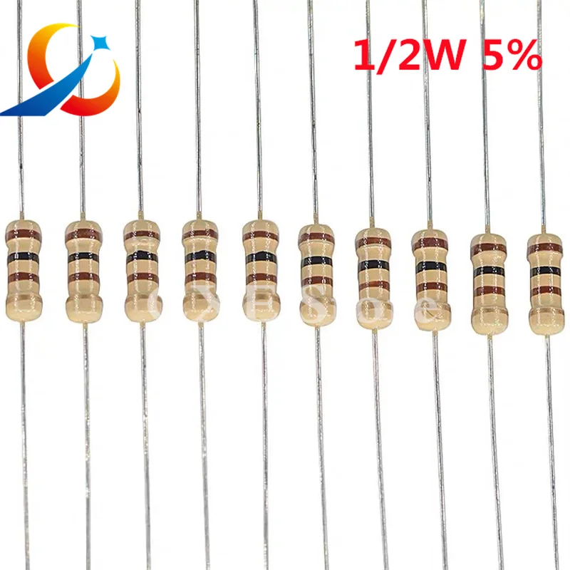 500PCS Carbon Film Resistors 1/2W 5% 1R/1.2R/1.8R/2R/3R/4.7R/5.6R/10R/47R/100R/150R/390R/470R/560R/1K/2.2K/3K/5.1K/10K/47K NEW
500PCS Carbon Film Resistors 1/2W 5% 1R/1.2R/1.8R/2R/3R/4.7R/5.6R/10R/47R/100R/150R/390R/470R/560R/1K/2.2K/3K/5.1K/10K/47K NEW