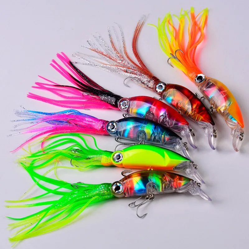 3pcs 17.5cm 18.5g Crank Artificial Hard Bait with Octopus Squid Hook Tuna Sea Bait Tackle Plastic Squid Lure with Tentacles
3pcs 17.5cm 18.5g Crank Artificial Hard Bait with Octopus Squid Hook Tuna Sea Bait Tackle Plastic Squid Lure with Tentacles