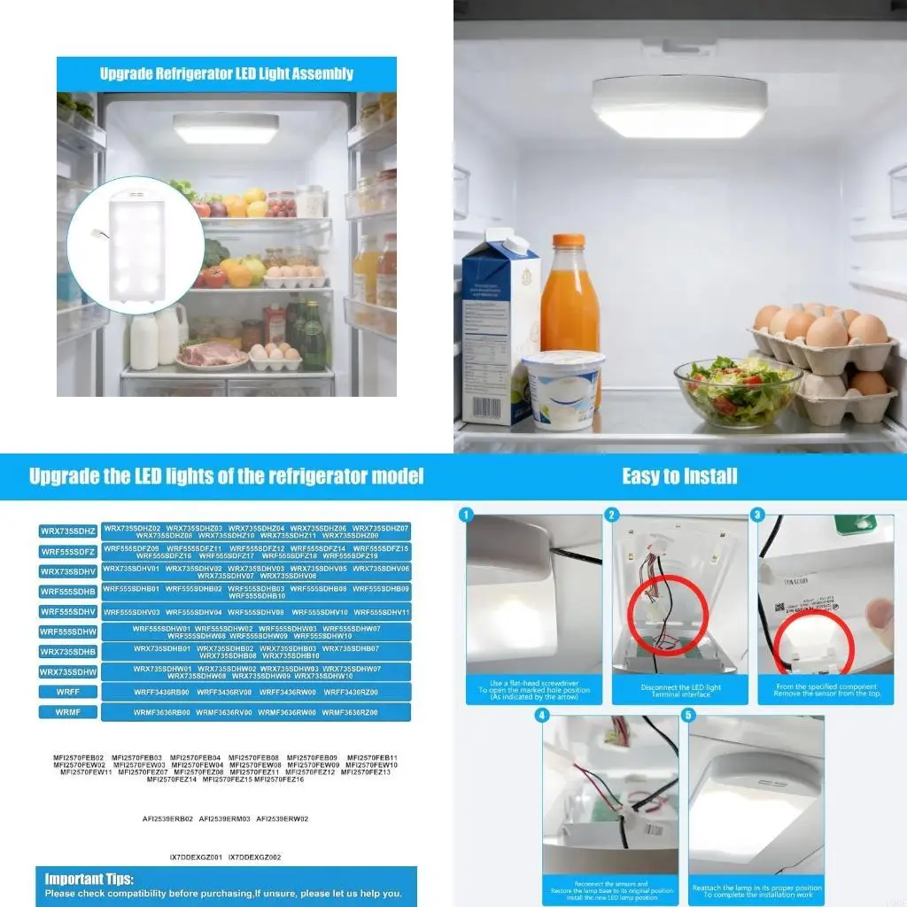 Pack of 1 Tall Light LED Bulb Refrigerator Replacement 6500K Sunlight
Pack of 1 Tall Light LED Bulb Refrigerator Replacement 6500K Sunlight