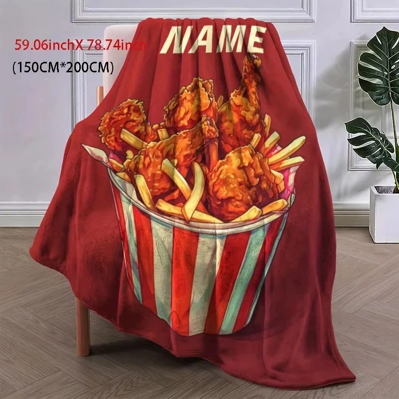 Winter New Custom Name Fried Chicken Bucket Print Blanket Soft Flannel All-Season Cozy Throw for Home Couch Bed Sofa Travel
Winter New Custom Name Fried Chicken Bucket Print Blanket Soft Flannel All-Season Cozy Throw for Home Couch Bed Sofa Travel