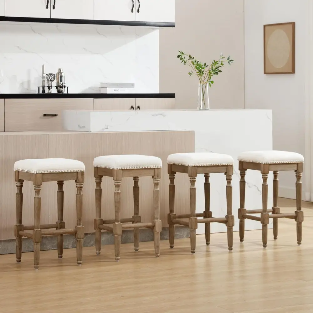 Height Bar Stools Set of 4 Backless Wooden Stool Chairs with Nailhead Trim Seat 26 Height Bar Stools for Kitchen Island Patio B
Height Bar Stools Set of 4 Backless Wooden Stool Chairs with Nailhead Trim Seat 26 Height Bar Stools for Kitchen Island Patio B