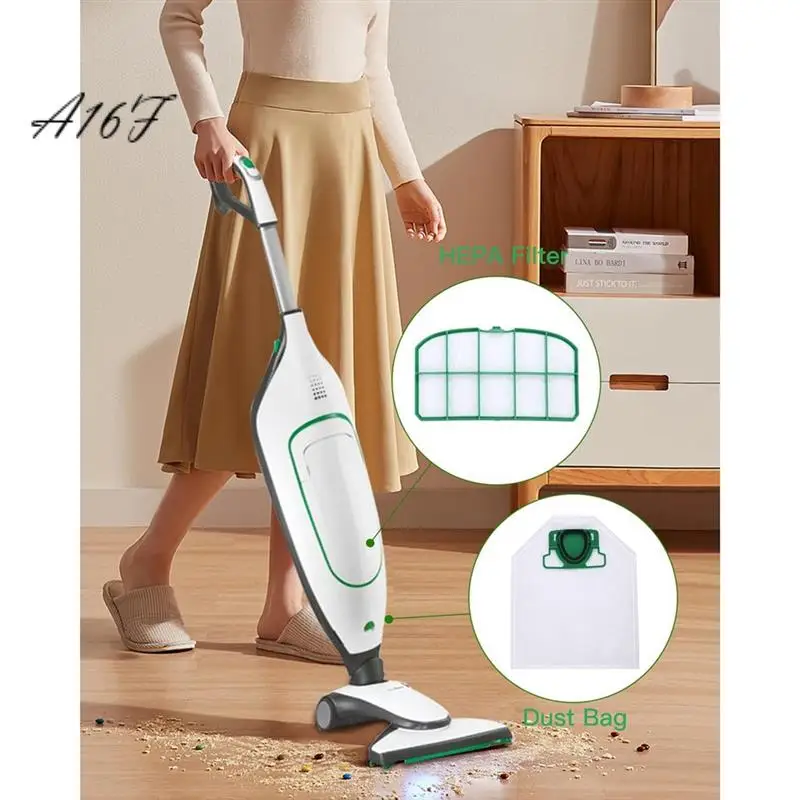 A16F-Vacuum Cleaner Bags For Vorwerk Kobold VK200 FP200 Suction Station With Hepa Filters, Dust Bag Accessories
A16F-Vacuum Cleaner Bags For Vorwerk Kobold VK200 FP200 Suction Station With Hepa Filters, Dust Bag Accessories