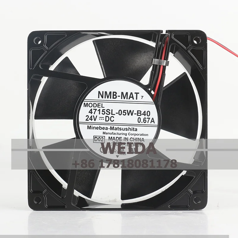 Case Cooling Fan for NMB-MAT 4715SL-05W-B40 DC24V 0.67A EC AC 120X120X38mm 12CM 12038 Variable Frequency Axial Flow Centrifugal
Case Cooling Fan for NMB-MAT 4715SL-05W-B40 DC24V 0.67A EC AC 120X120X38mm 12CM 12038 Variable Frequency Axial Flow Centrifugal