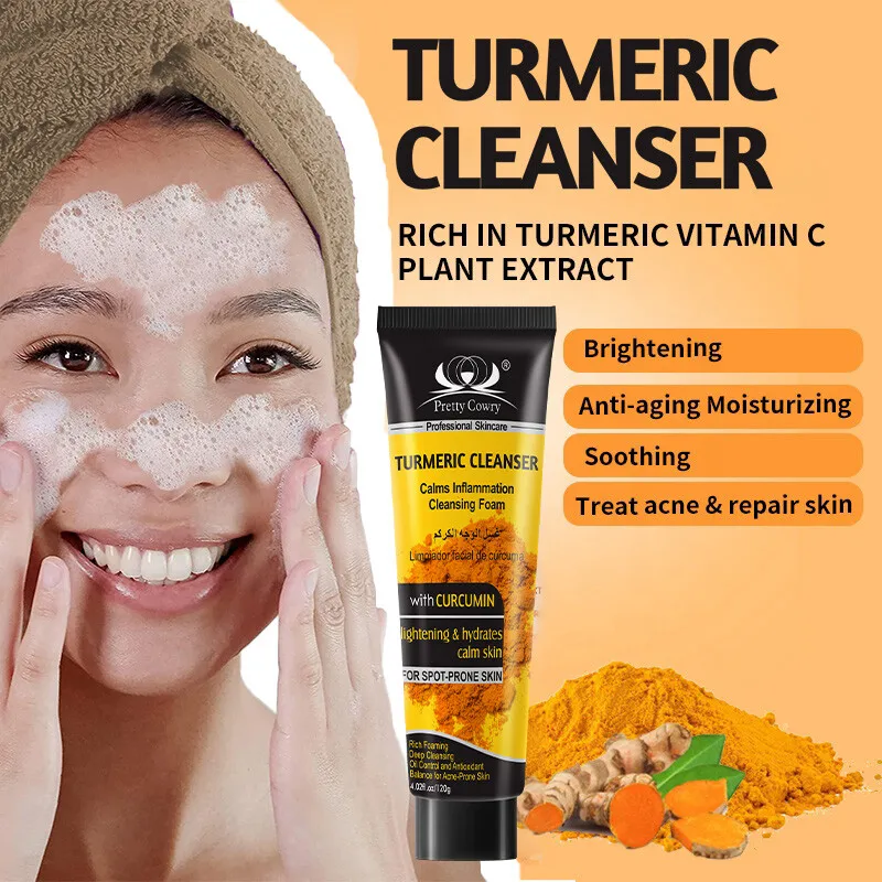 Turmeric Face Wash Cleanser – Deeply Cleanses Pores, Moisturizes & Soothes Skin, Controls Oil, Brightens Skin Tone, Exfoliates
Turmeric Face Wash Cleanser – Deeply Cleanses Pores, Moisturizes & Soothes Skin, Controls Oil, Brightens Skin Tone, Exfoliates