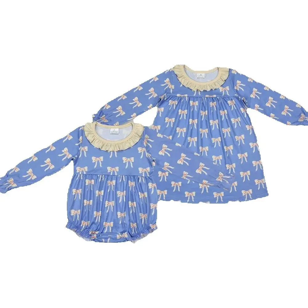 Baby kids clothing Sibling summer girls Sibling Baby Girls Blue Bows Rompers Dresses
Baby kids clothing Sibling summer girls Sibling Baby Girls Blue Bows Rompers Dresses