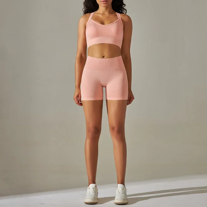 Спортивный комплект MIML для женщин: бесшовный однотонный топ с перекрестной спинкой и шорты для бега и фитнеса, 2 предмета, для йоги
Спортивный комплект MIML для женщин: бесшовный однотонный топ с перекрестной спинкой и шорты для бега и фитнеса, 2 предмета, для йоги