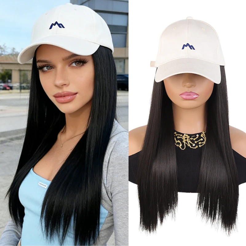 Synthetic Wig Hat with Long Straight Hair and Embroidered Beige Baseball Cap, One Piece Headwear for Effortless Style, Ideal for
Synthetic Wig Hat with Long Straight Hair and Embroidered Beige Baseball Cap, One Piece Headwear for Effortless Style, Ideal for