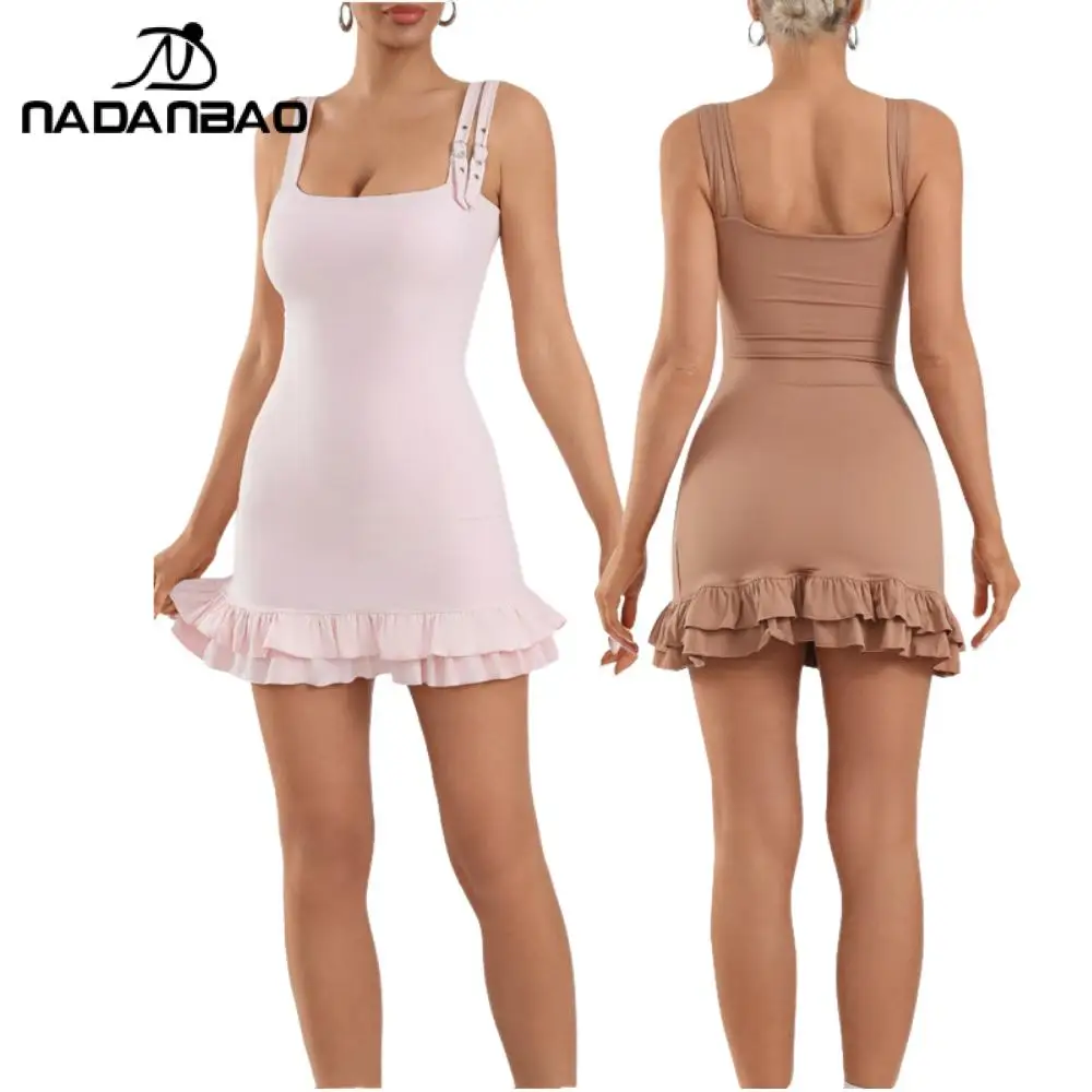 Модное розово-черное женское теннисное платье Naddanbao: эластичное, быстросохнущее, для спорта и йоги
Модное розово-черное женское теннисное платье Naddanbao: эластичное, быстросохнущее, для спорта и йоги