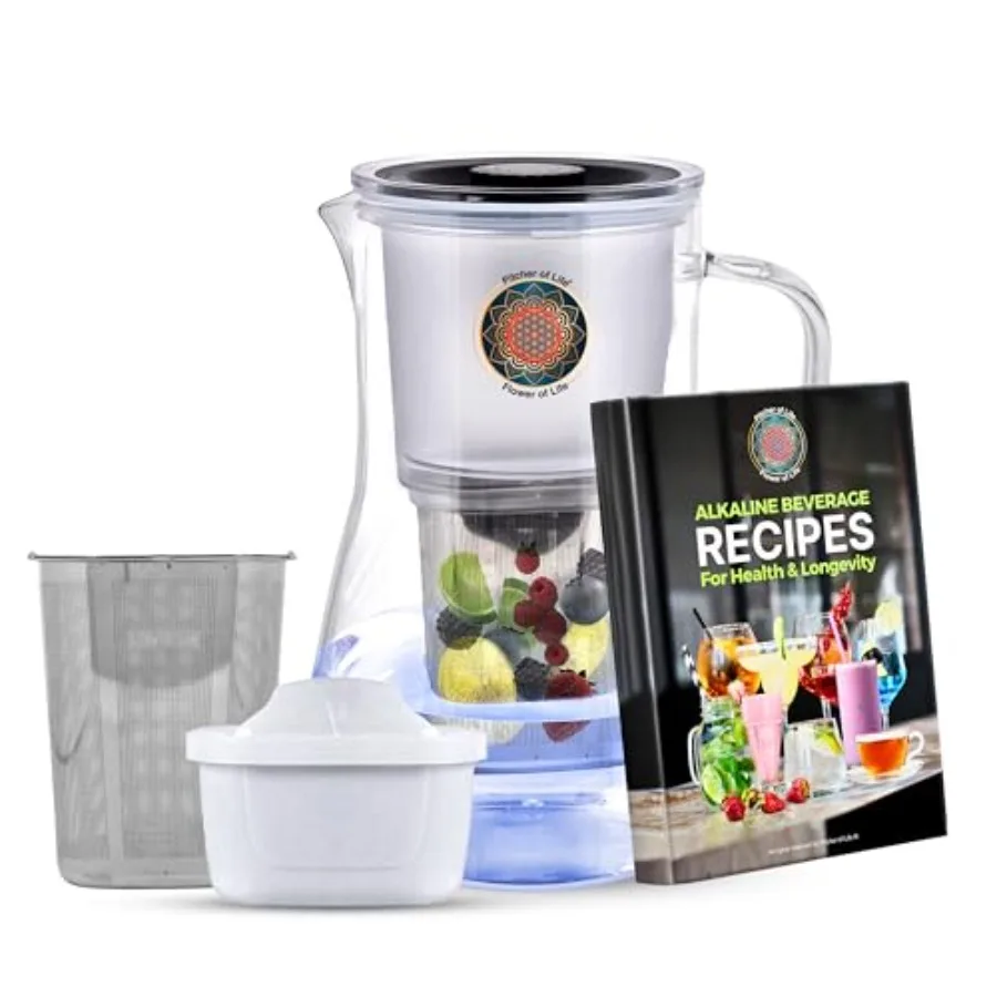 New Glass Pitcher of Life Alkaline Water Pitcher with Steel Infuser Premium Water Purifier and Alkalizer Alkaline Beverages Rec
New Glass Pitcher of Life Alkaline Water Pitcher with Steel Infuser Premium Water Purifier and Alkalizer Alkaline Beverages Rec