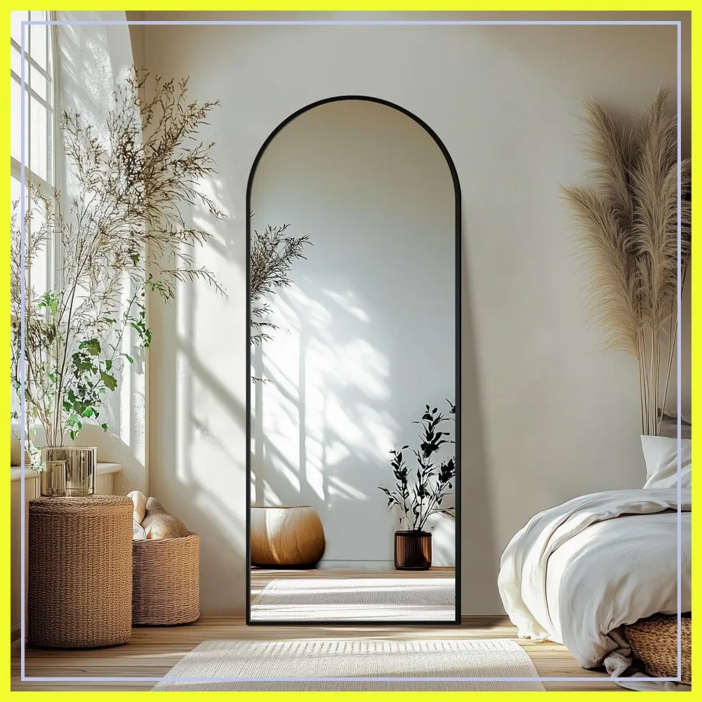 Full Length Mirror, Large Floor Mirror for Bedroom, Bathroom, Living Room with Aluminium Frame, Arch 69x24 Black
Full Length Mirror, Large Floor Mirror for Bedroom, Bathroom, Living Room with Aluminium Frame, Arch 69x24 Black
