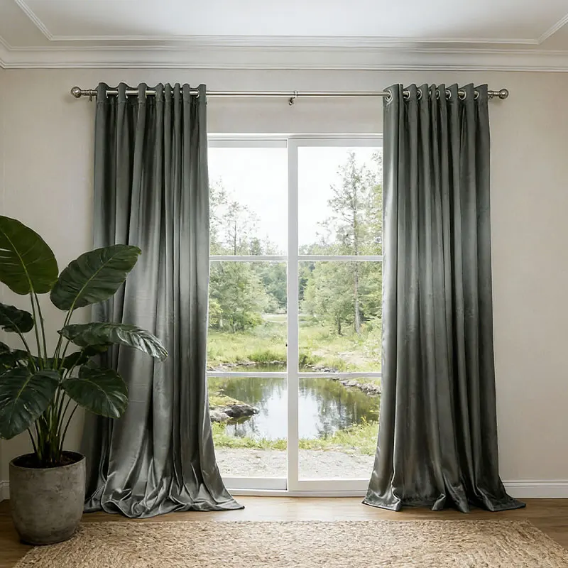 Grey Velvet Blackout Curtains 2 Panels, Grommet Top Thermal Insulated Window Drapes, Noise Reducing Privacy Light Blocking Curtain for Bedroom Living Room Home Decor
Grey Velvet Blackout Curtains 2 Panels, Grommet Top Thermal Insulated Window Drapes, Noise Reducing Privacy Light Blocking Curtain for Bedroom Living Room Home Decor