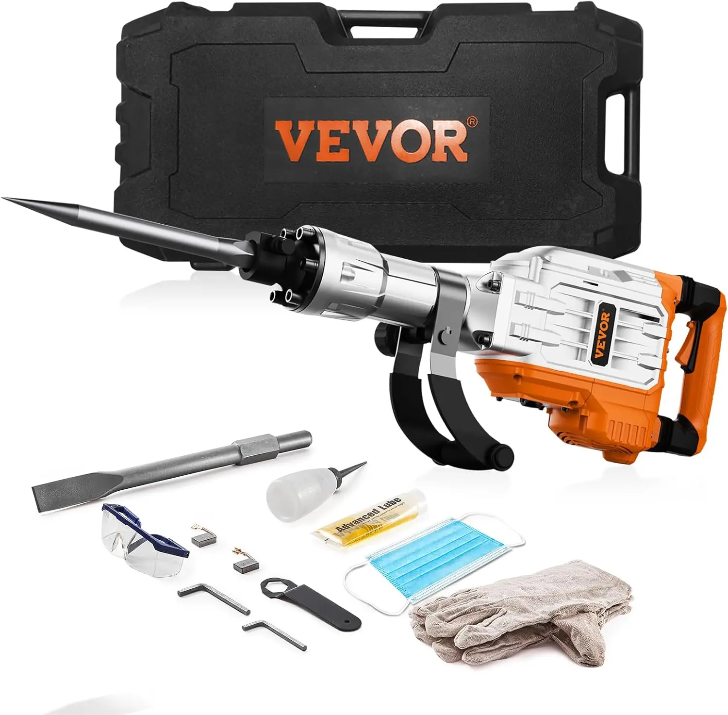 Demolition Jack Hammer, MAX 3500W Jack Hammer Concrete Breaker 1900 BPM Heavy Duty Electric Jack Hammer, 2pcs Chisel w/Gloves &
Demolition Jack Hammer, MAX 3500W Jack Hammer Concrete Breaker 1900 BPM Heavy Duty Electric Jack Hammer, 2pcs Chisel w/Gloves &