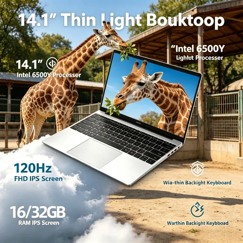 Cost-effective 14.1" Thin Laptop, 6500Y CPU, 120Hz FHD IPS, 32GB RAM, built-in backlit keyboard
Cost-effective 14.1" Thin Laptop, 6500Y CPU, 120Hz FHD IPS, 32GB RAM, built-in backlit keyboard
