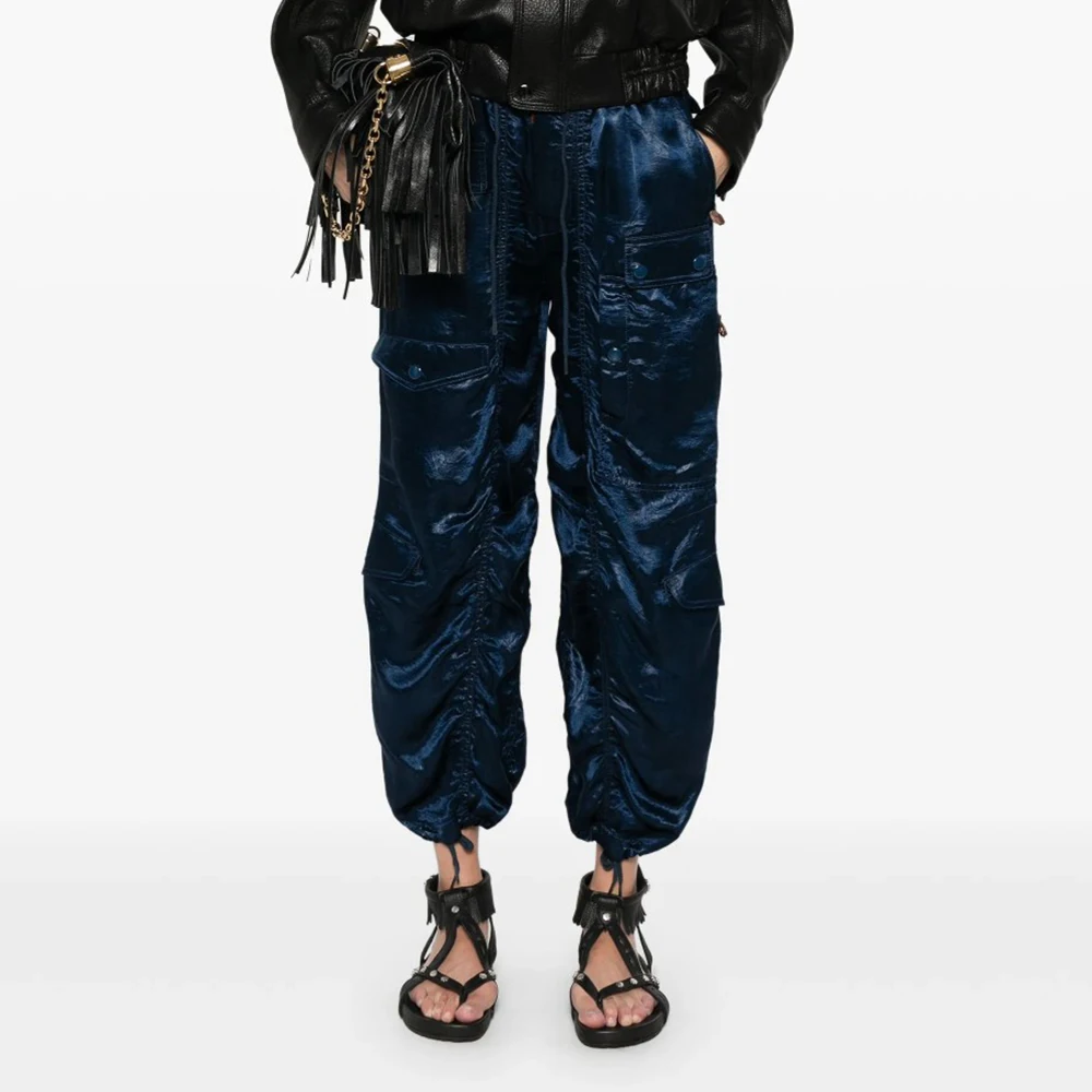 Acetate Fabric Women Straight Pants Y2k Pocket Decoration Commuter Hundred Drawstring Tie Waist Trouser 2025 Summer New
Acetate Fabric Women Straight Pants Y2k Pocket Decoration Commuter Hundred Drawstring Tie Waist Trouser 2025 Summer New