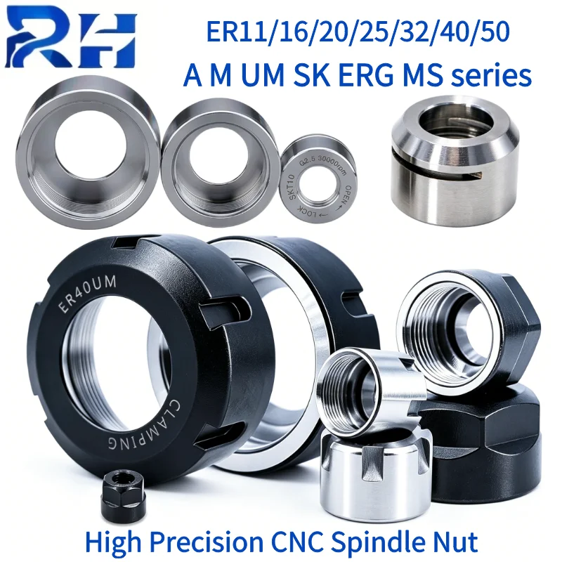 1PC ER/SK/ERG CNC Nut ER11 ER16 ER20 ER25/32/40/50 A M UM Spring Collet Nut SK ERG High-speed Nut for CNC Milling Chuck Spindle
1PC ER/SK/ERG CNC Nut ER11 ER16 ER20 ER25/32/40/50 A M UM Spring Collet Nut SK ERG High-speed Nut for CNC Milling Chuck Spindle