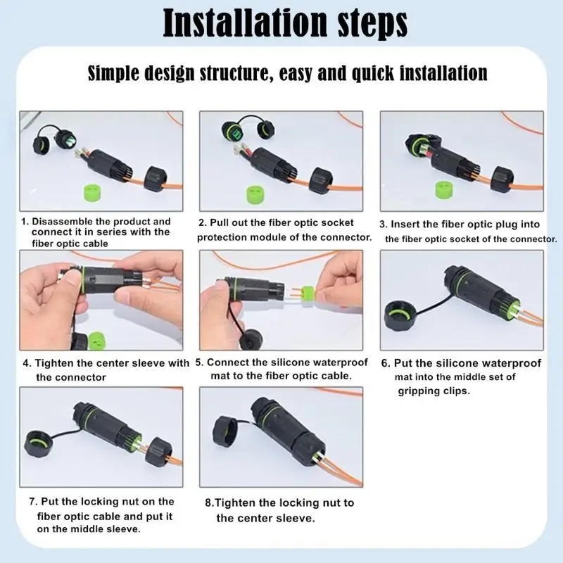 652F Efficient Fiber Optical Quick Connector to with IP68 Enhances Protections Waterproof for Communication Engineers
652F Efficient Fiber Optical Quick Connector to with IP68 Enhances Protections Waterproof for Communication Engineers