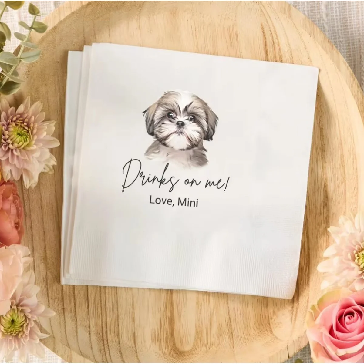 25PCS Custom Pet Napkins, Personalized Wedding Dog Napkins, Pet Cocktail Wedding Bar Tissue, Pet Portrait Serviette, Custom Cat
25PCS Custom Pet Napkins, Personalized Wedding Dog Napkins, Pet Cocktail Wedding Bar Tissue, Pet Portrait Serviette, Custom Cat