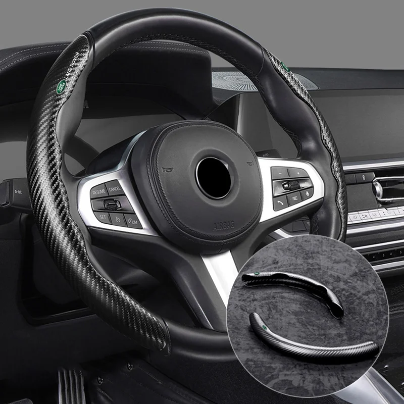 2Pc Carbon Fiber Car Decoration Steering Wheel Non-slips Cover For Land Rover Range Discovery 2 3 4 Evoque Denfender Accessories
2Pc Carbon Fiber Car Decoration Steering Wheel Non-slips Cover For Land Rover Range Discovery 2 3 4 Evoque Denfender Accessories