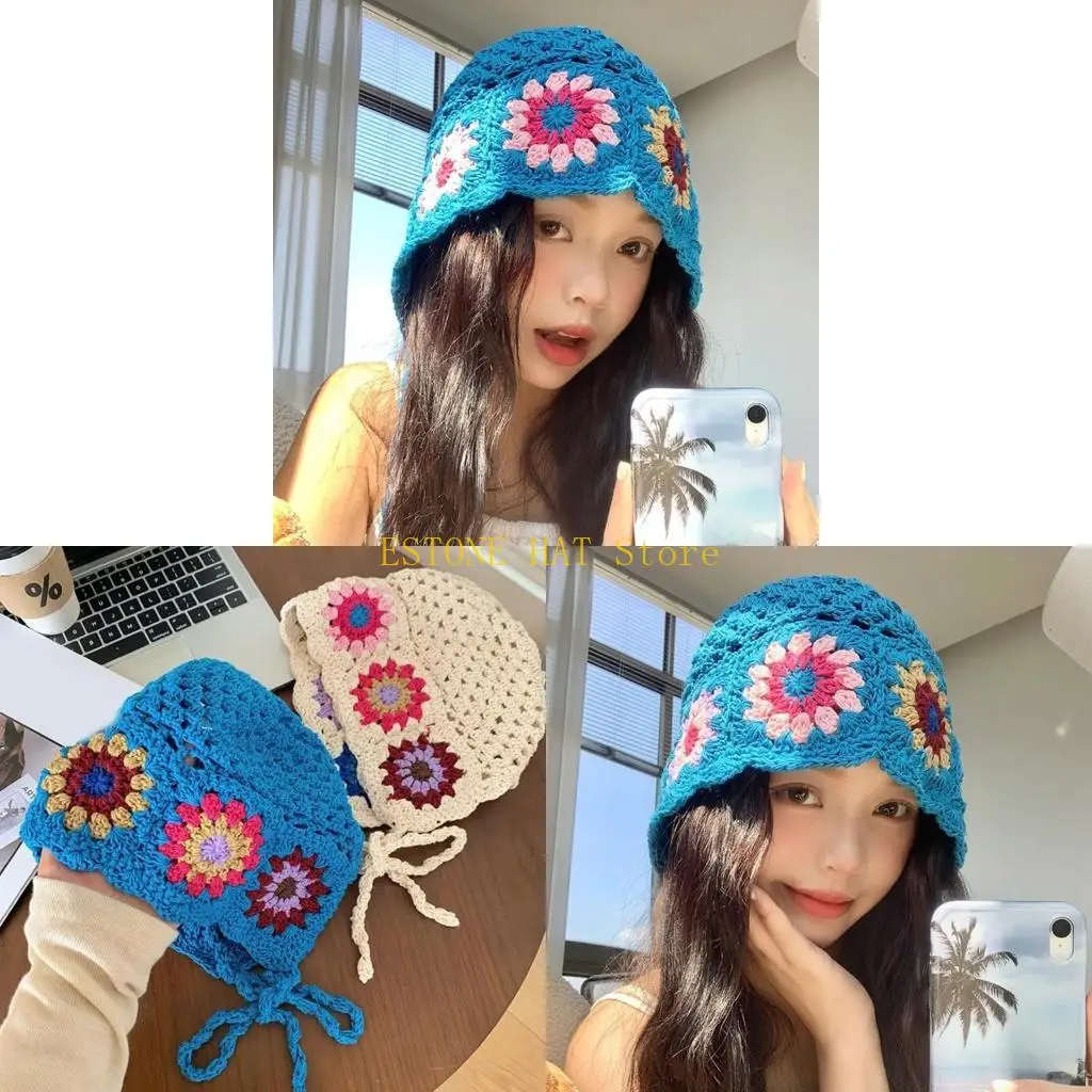 49MF Knitted Bucket Hat for Students Adult Anti-uv Foldable Summer Hat Handmade Crochet Flower Keep Hollow Out Cycling Hat
49MF Knitted Bucket Hat for Students Adult Anti-uv Foldable Summer Hat Handmade Crochet Flower Keep Hollow Out Cycling Hat
