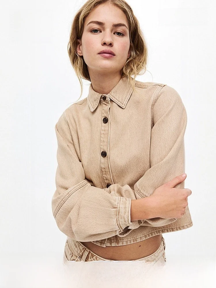 H&M Women's Casual Style Denim Shirt Fashionable Leisure Cotton Lyocell Fabric Long Sleeve Button up Collar Spring Summer
H&M Women's Casual Style Denim Shirt Fashionable Leisure Cotton Lyocell Fabric Long Sleeve Button up Collar Spring Summer