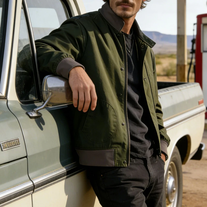 Мужская повседневная куртка с контрастными вставками, весна 2026, модная лоскутная куртка-пиджак, винтажная куртка на пуговицах с воротником-стойкой
Мужская повседневная куртка с контрастными вставками, весна 2026, модная лоскутная куртка-пиджак, винтажная куртка на пуговицах с воротником-стойкой