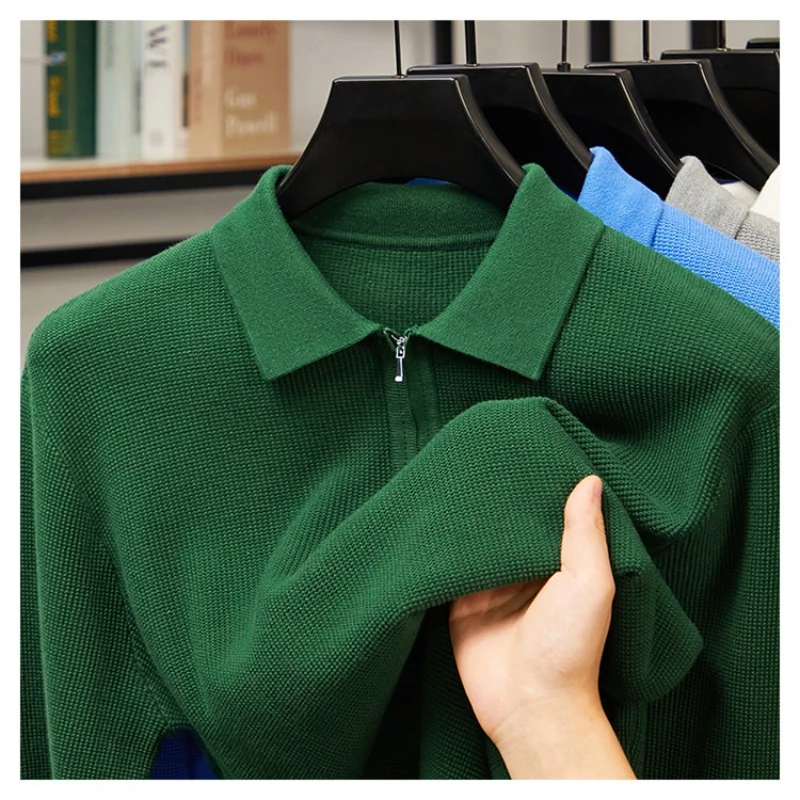 100% Cotton Zip-Front Knit Sweater Autumn Layering Essential | Soft Breathable Comfort Knitted Long-sleeve Polo Shirt
100% Cotton Zip-Front Knit Sweater Autumn Layering Essential | Soft Breathable Comfort Knitted Long-sleeve Polo Shirt