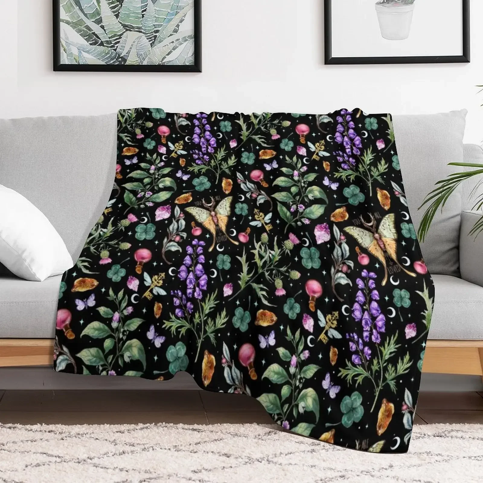 Witchy magical pattern. Nightshade, Wolfsbane. Throw Blanket Comforter bed plaid Baby Sofa Throw Blankets
Witchy magical pattern. Nightshade, Wolfsbane. Throw Blanket Comforter bed plaid Baby Sofa Throw Blankets
