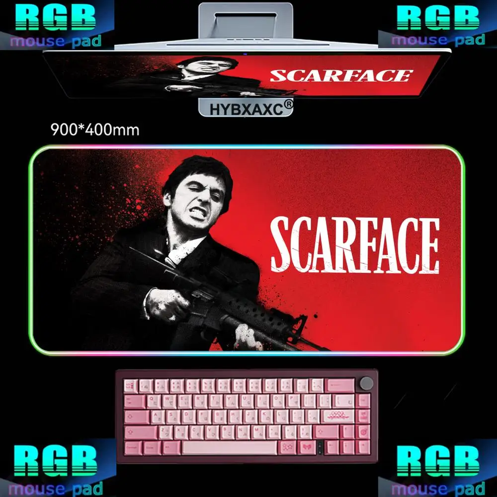 HYBXAXC Mouse Pad RGB Gaming Mouse Pad Desk Mat HD Gamer Large LED Light XXL 900X400MM S-Scarface Cushion RGB Mouse Pad
HYBXAXC Mouse Pad RGB Gaming Mouse Pad Desk Mat HD Gamer Large LED Light XXL 900X400MM S-Scarface Cushion RGB Mouse Pad