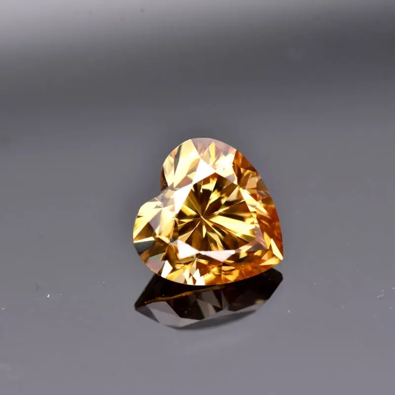 Moissanite VVS1 Artificial Stone Champagne Color Heart Cut with Certificate High Quality
Moissanite VVS1 Artificial Stone Champagne Color Heart Cut with Certificate High Quality