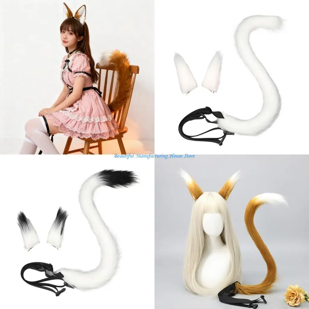 E56A Furry Plush Cats Tail and Cats Ear Fursuit Set Costume Props Decorative Headpiece
E56A Furry Plush Cats Tail and Cats Ear Fursuit Set Costume Props Decorative Headpiece