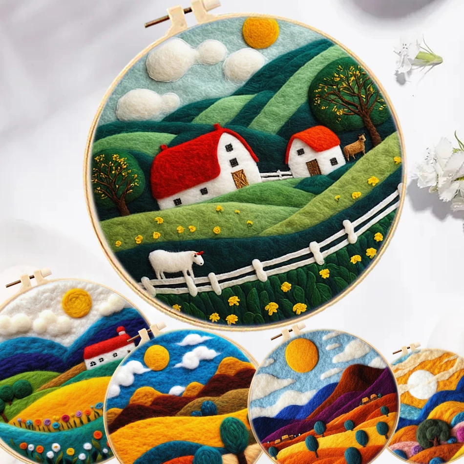 GATYZTORY Wool Felting Embroidery Kit Creative Diy Wool Needle Felt Painting Autumn Scenery Picture Handicrafts For Mom Gift
GATYZTORY Wool Felting Embroidery Kit Creative Diy Wool Needle Felt Painting Autumn Scenery Picture Handicrafts For Mom Gift