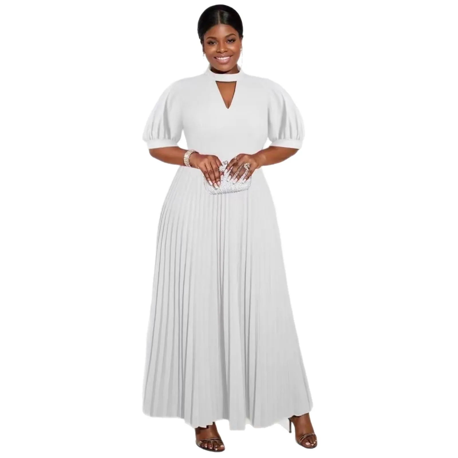 L-4XL Elegant African Dresses for Women Autumn Short Sleeve O-neck White Party Evening Long Pleat Dress Dashiki Africa Clothing
L-4XL Elegant African Dresses for Women Autumn Short Sleeve O-neck White Party Evening Long Pleat Dress Dashiki Africa Clothing