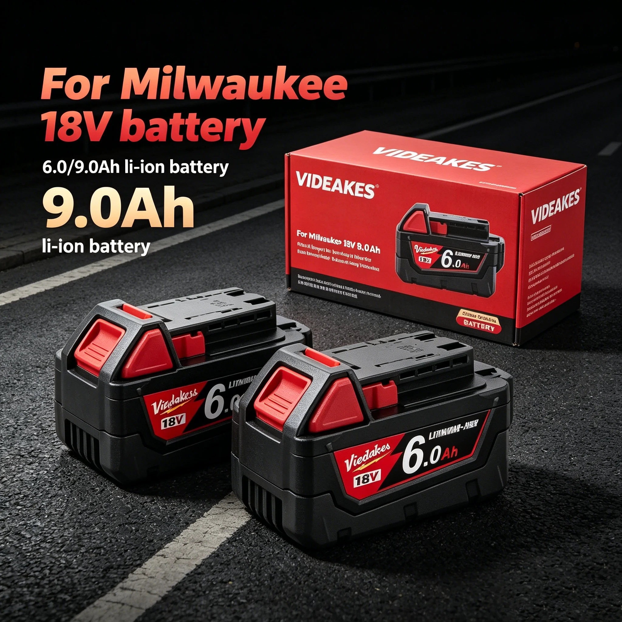 original For Milwaukee M18 Battery, 9.0Ah 18V Li-Ion battery for M18B5 48-11-1860 48-11-1850 48-11-1840 48-11-1830 48-11-1820
original For Milwaukee M18 Battery, 9.0Ah 18V Li-Ion battery for M18B5 48-11-1860 48-11-1850 48-11-1840 48-11-1830 48-11-1820